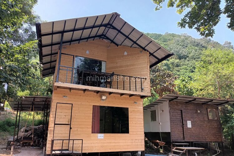 کلبه دوبلکس تکخواب چوبی امیر در رامسر