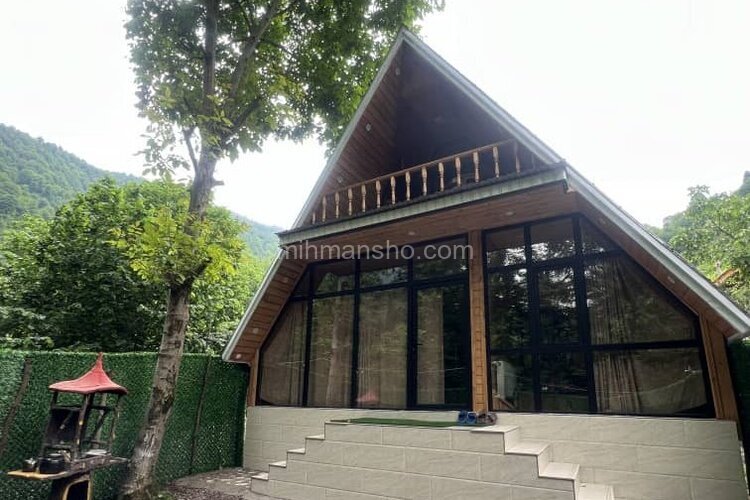 کلبه سوئیسی جنگلی جکوزی دار دوخواب شالما 2 در ماسال