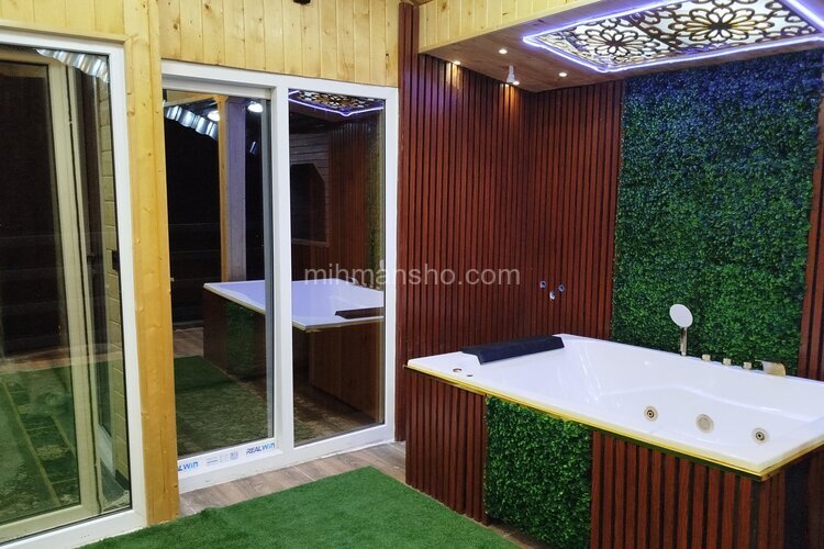 کلبه چوبی  مبله تکخواب ماه سرا در شیرگاه