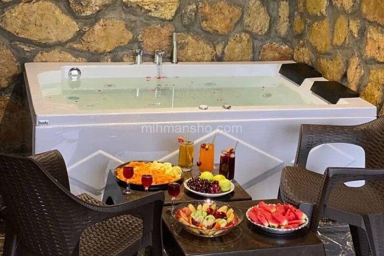 کلبه سوئیسی دوبلکس تک خواب  جکوزی دار شووا 1 در شیرگاه