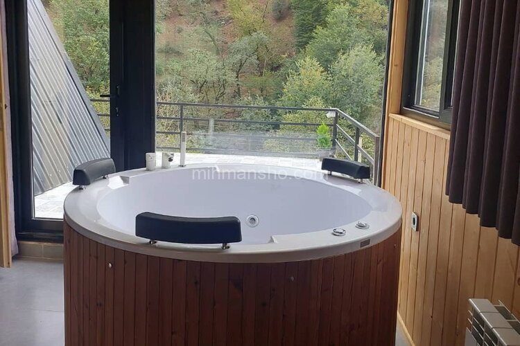 کلبه سوئیسی مبله دو خواب جنگلی در رضوانشهر