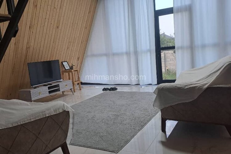 کلبه سوئیسی چوبی دوخواب سعادتی در اسالم