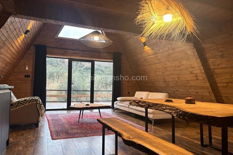 کلبه سوئیسی دوبلکس مبله تکخواب 2  در منجیل