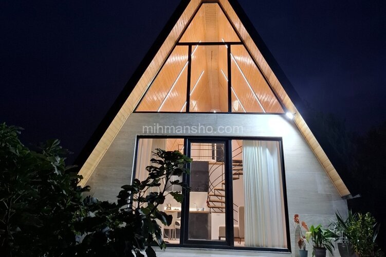 کلبه سوئیسی دوخواب مدرن در نمک آبرود