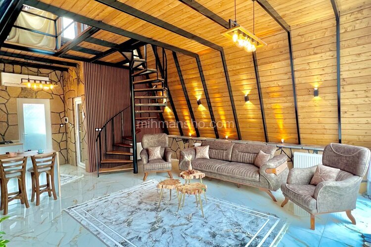 کلبه سوئیسی دوبلکس دوخواب ایندو در رامسر