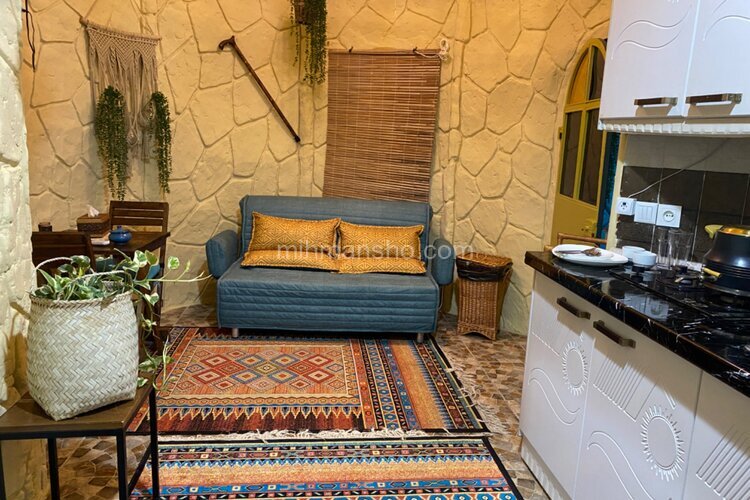 اتاق بامبو در اقامتگاه بومگردی بندر انزلی