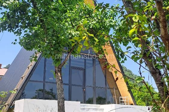 کلبه سوئیسی چوبی دوخواب سعادتی در اسالم