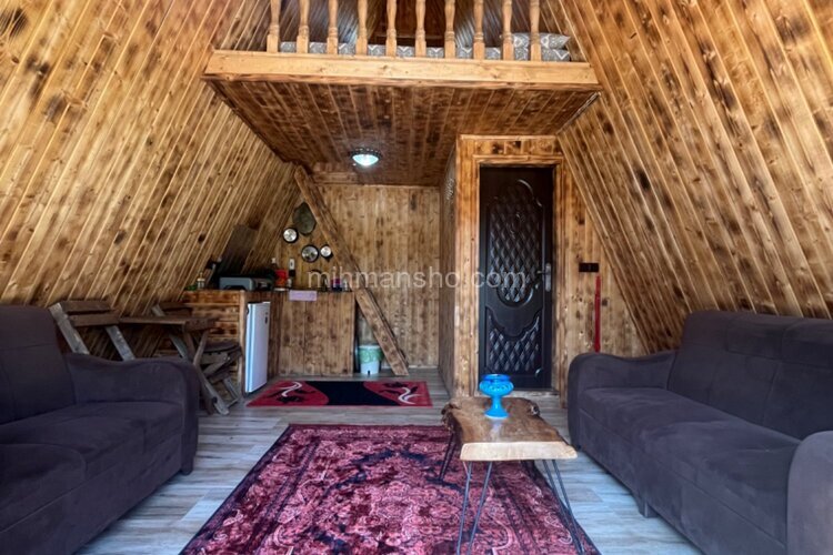 کلبه سوئیسی مبله تکخواب آریا من در تنکابن