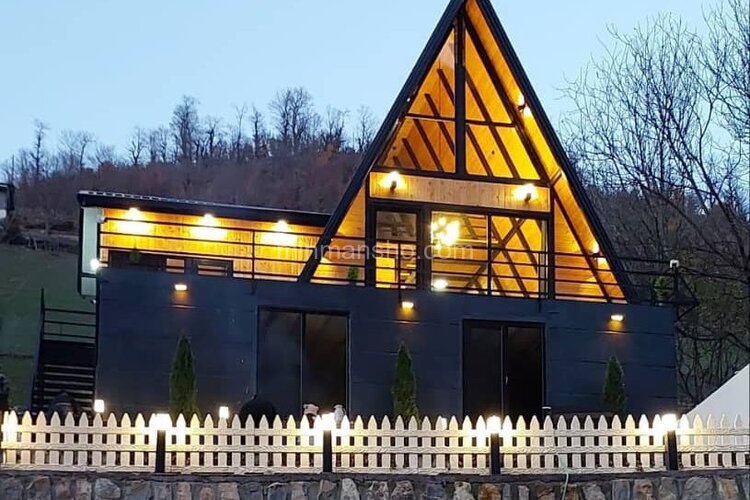 کلبه سوئیسی مبله دو خواب جنگلی در رضوانشهر