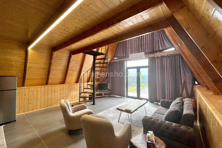 کلبه سوئیسی دوبلکس تکخواب ناژو در نشتارود