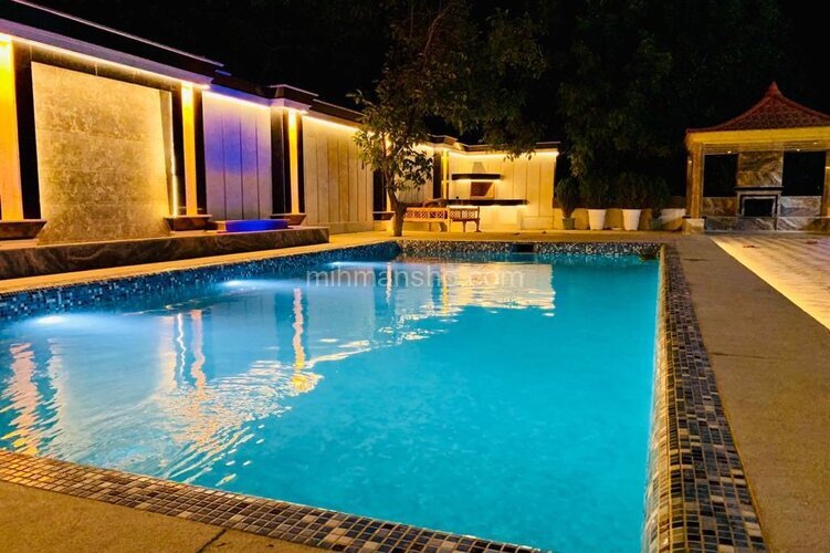 باغ ویلا دو خواب مبله استخردار آبگرم در شهریار