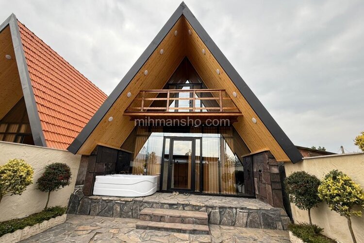 کلبه سوئیسی دوبلکس جکوزی دار دوخواب در چالوس