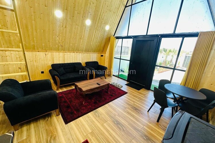 کلبه سوئیسی مبله دوبلکس دوخواب جکوزی دار گلستان مهر 2 در سرخرود