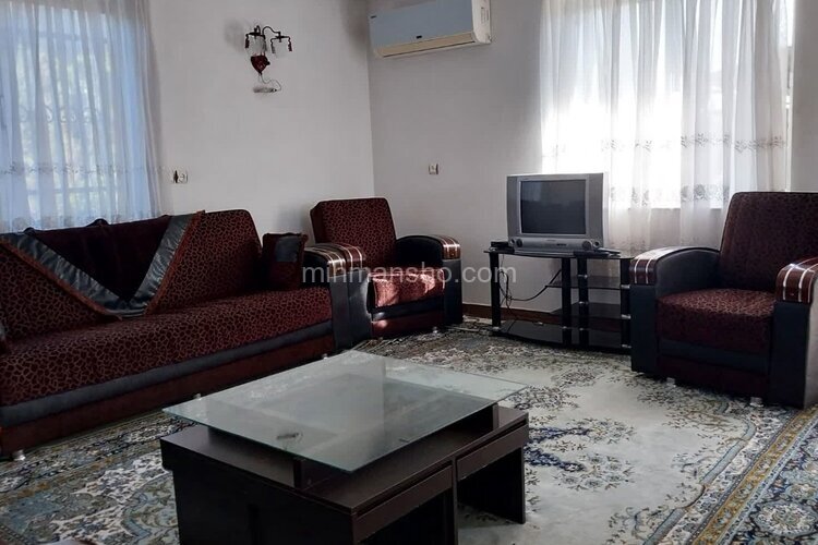 واحد مبله دوخواب در طبقه همکف ویلا در چالوس
