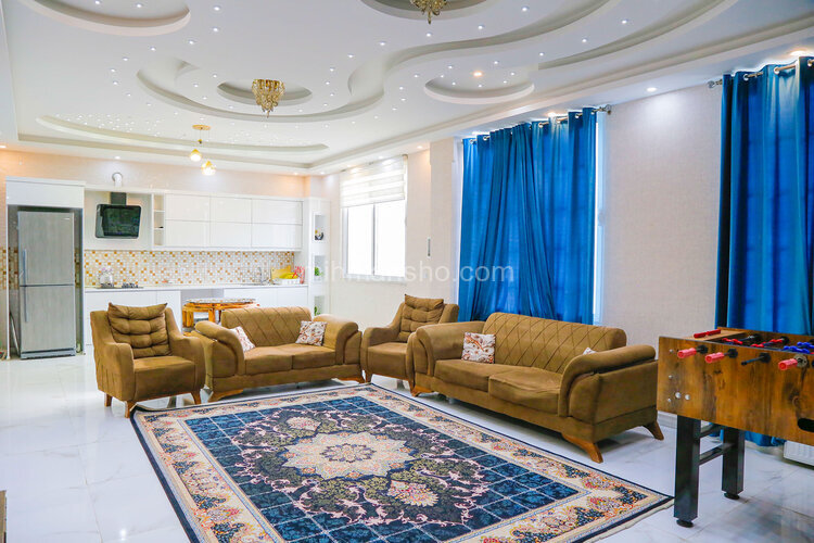 ویلا دوخواب استخرآبگرم در رامسر | پذیرائی