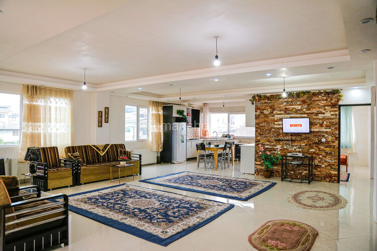 واحد دوخواب در طبقه اول ویلای لوکس با ویو 360 در رامسر | پذیرائی