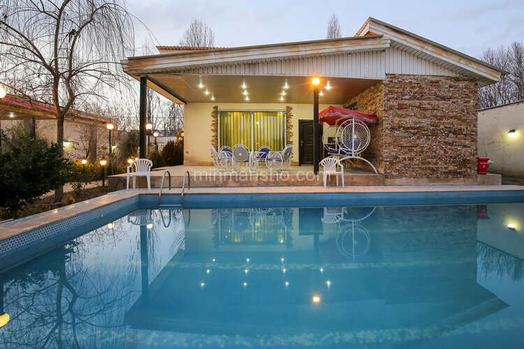 خانه ویلایی دوخواب استخر آبگرم الماس در کردان