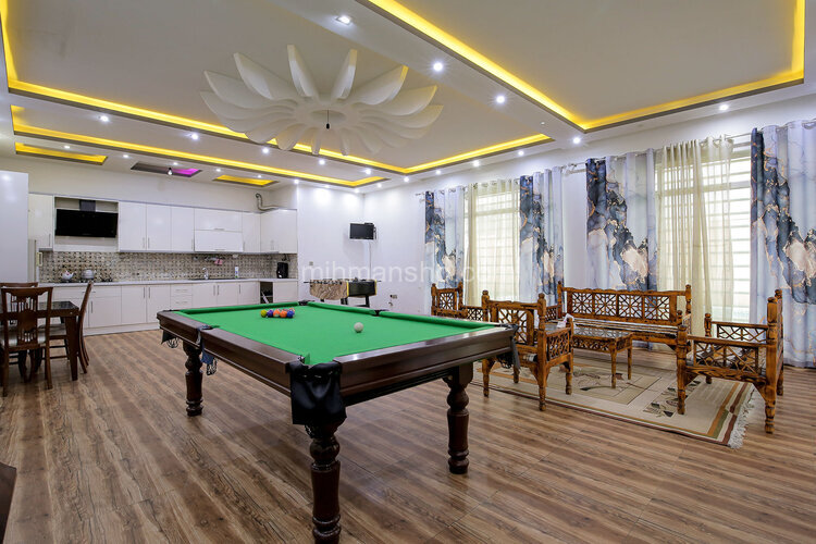 باغ ملکی1 استخر آبگرم سرپوشیده با بیلیارد و فوتبال دستی | پذیرائی و میز بیلیارد