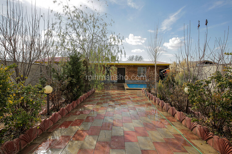 ویلا تکخواب مبله کردان | حیاط